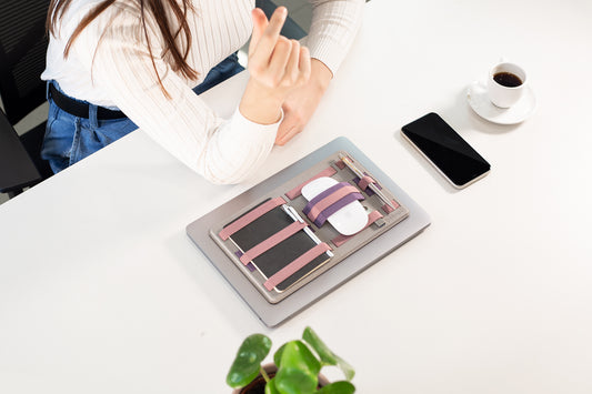 Beblau Shift Pro 3-in-1 Organizer Laptop, Wall & Backpack Tech Storage, Pink