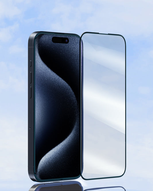 AUKEY Super Clear Tempered Glass Screen Protector2-Pack iPhone 15 Plus Transparent