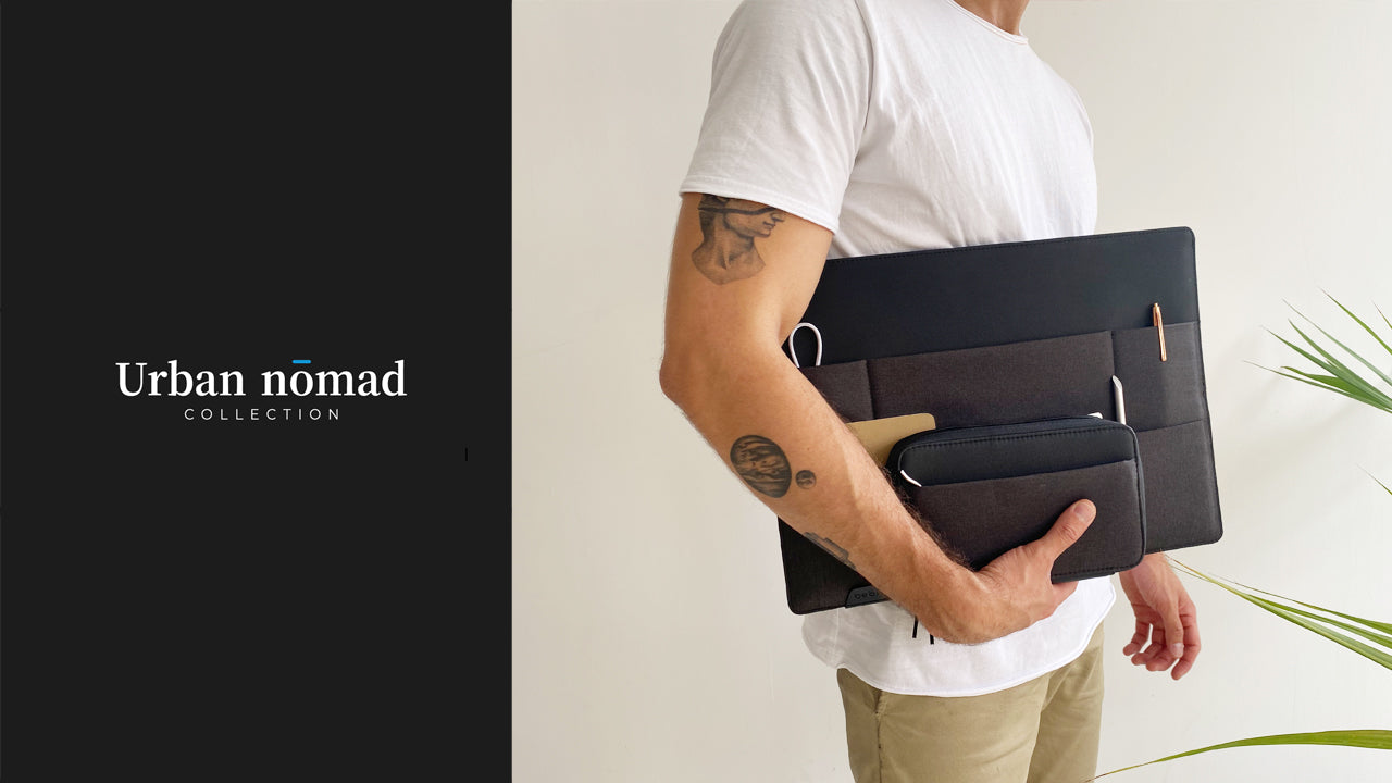 Beblau Stand-Up Sleeve Laptop/Tablet Sleeve, Portable Organizer & Desk Stand, 13 Inch