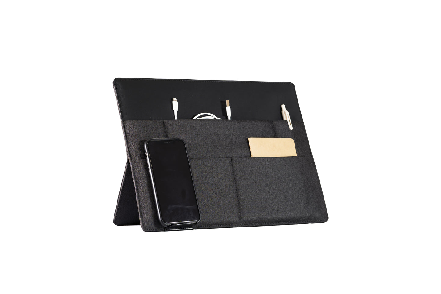 Beblau Stand-Up Sleeve Laptop/Tablet Sleeve, Portable Organizer & Desk Stand, 13 Inch