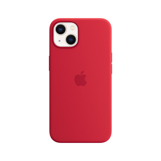 حافظة iPhone 13 من السيليكون بتقنية ‏MagSafe‏  - أحمر
