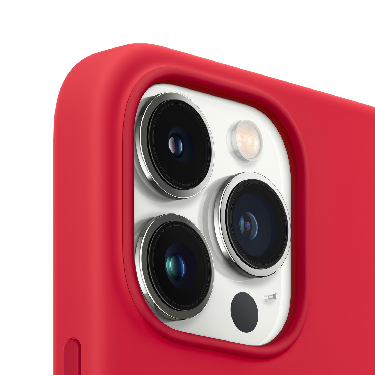 حافظة iPhone 13 pro من السيليكون بتقنية ‏MagSafe‏ - أحمر