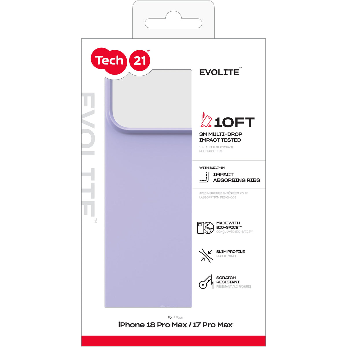 Tech21 EvoLite Case for iPhone 18 Pro Max - Lilac