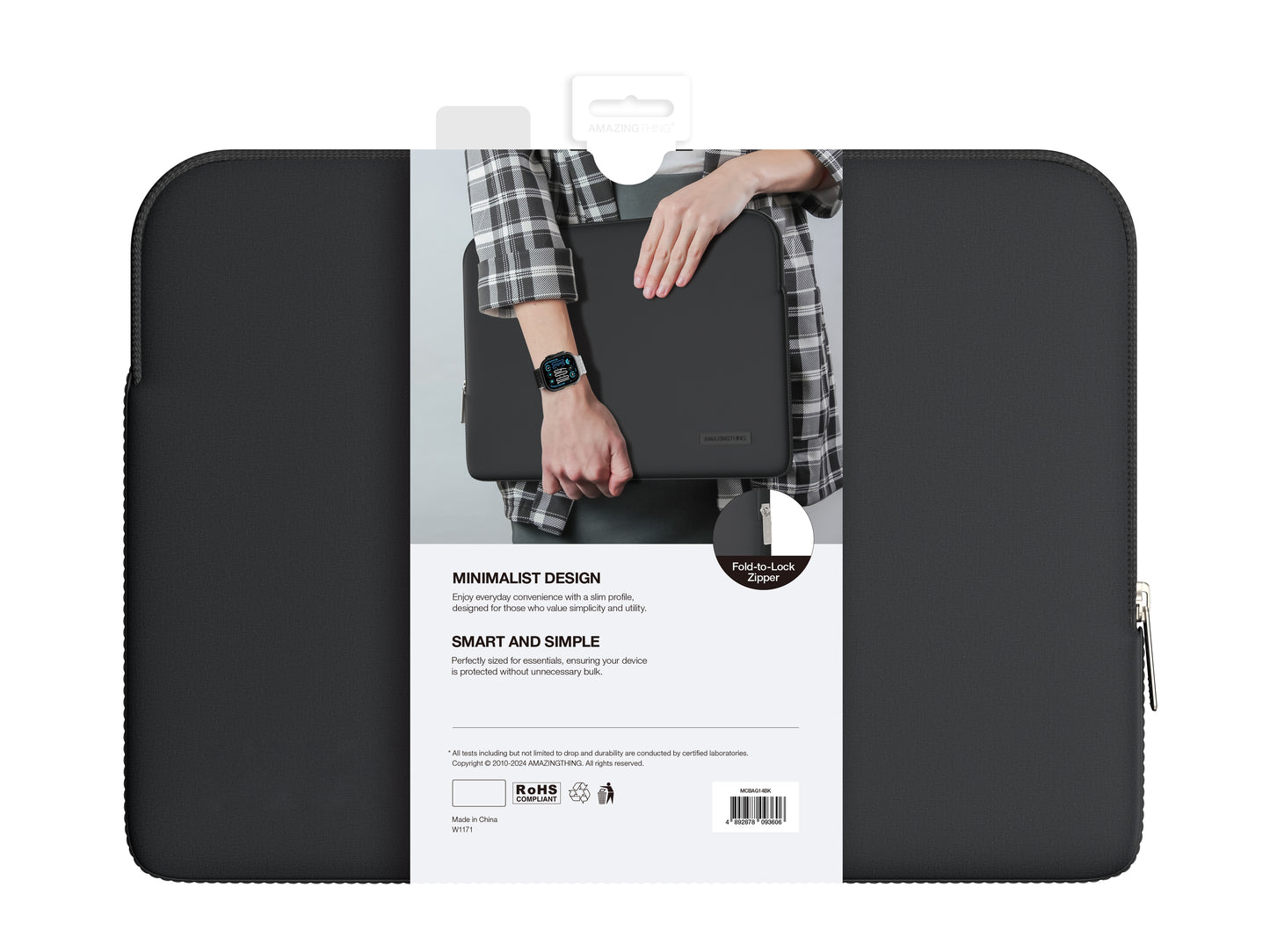 Amazingthing Minimal Basicbag Macbook & Ipad 13-Inch Black