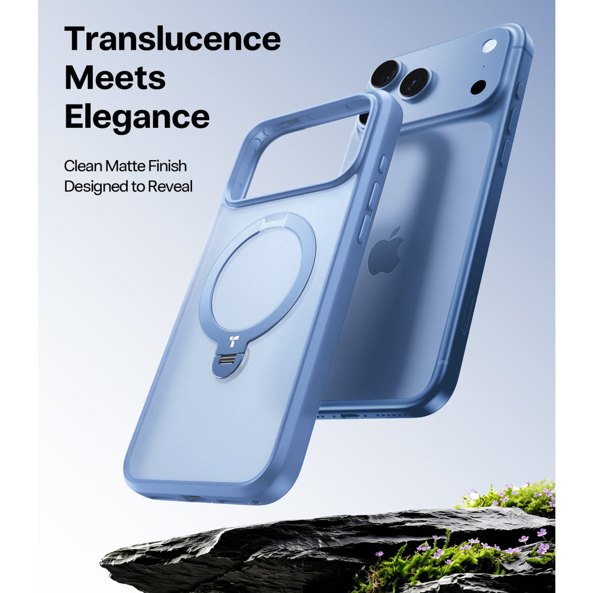 Torras Ostand Q3 Spin Case for iPhone 18 Pro - Blue