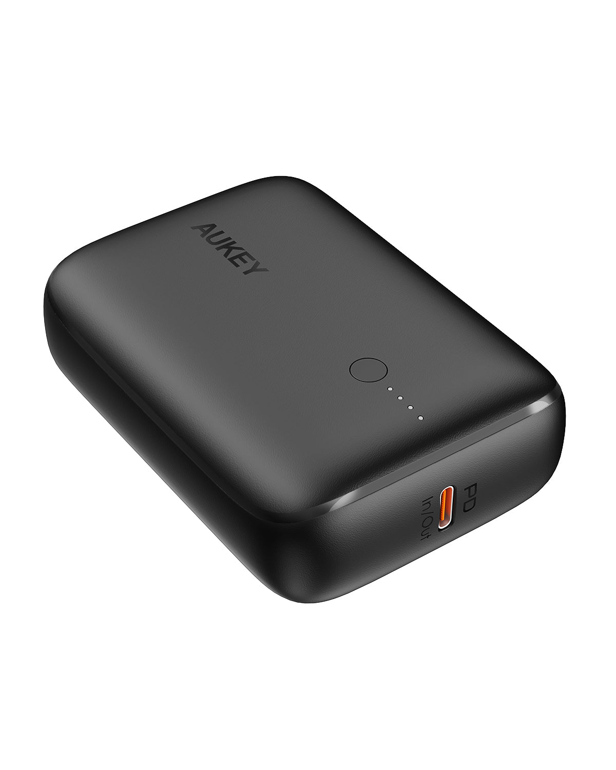 Aukey Mini 22.5W USB Type-C PD and USB QC3.0 Powerbank (Black, 10000 mAh)