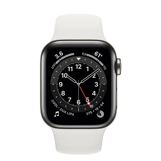 Apple Watch Series 6 Cellular 40mm Silver Aluminium Case with White Sport Band