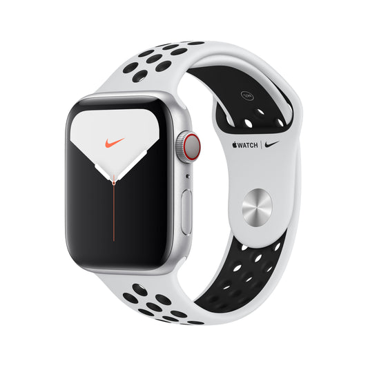 Apple Watch Nike+ Series 5 44mm Silver Aluminium Case with Pure Platinum/Black Nike Sport Band - S/M & M/L