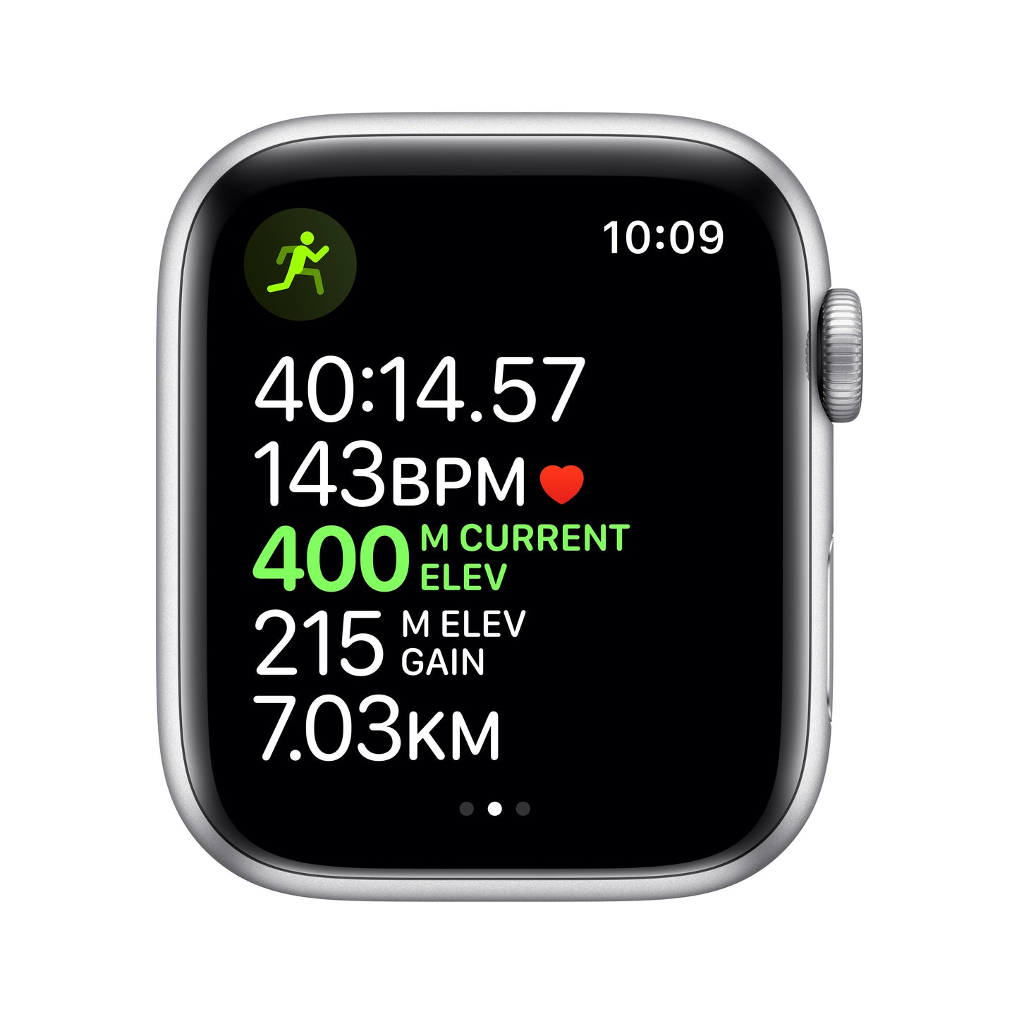 Apple Watch Nike+ Series 5 44mm Silver Aluminium Case with Pure Platinum/Black Nike Sport Band - S/M & M/L