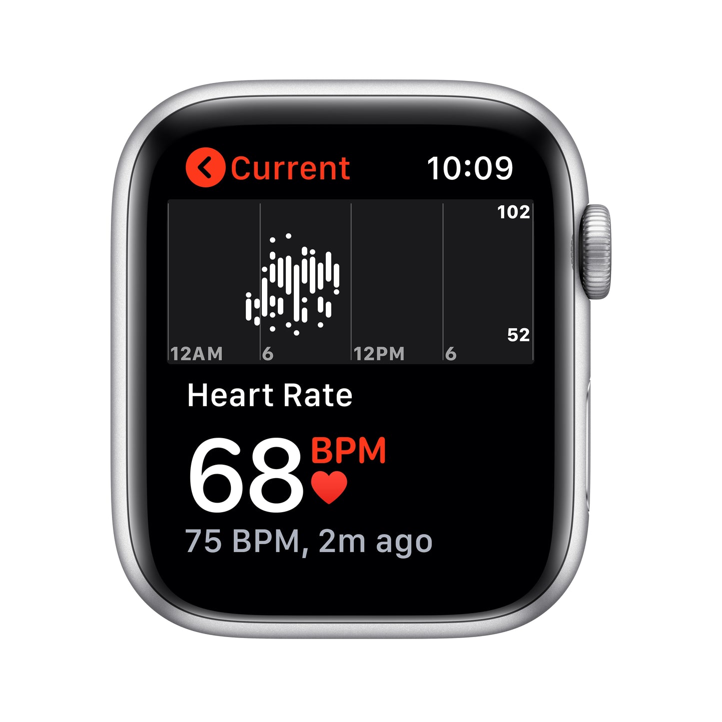 Apple Watch Nike+ Series 5 44mm Silver Aluminium Case with Pure Platinum/Black Nike Sport Band - S/M & M/L