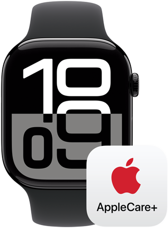 شعار +AppleCare بجانب Apple Watch Series 10.‏