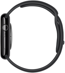 صورة يظهر فيها الجانب الأيمن من Apple Watch Series 10‏ لإبراز نحافتها