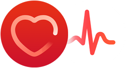 أيقونة تطبيق صحة القلب وأيقونة تطبيق تخطيط القلب