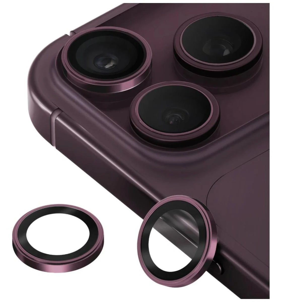 UNIQ Optix Prime Camera Lens Protector for iPhone 18 Pro / 18 Pro Max 6.3 / 6.9-inch - Burgundy Chrome