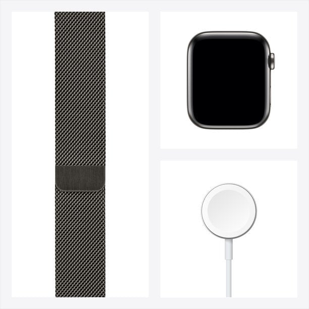 Apple Watch Series 6 Cellular 40mm Graphite Stainless Steel Case with Graphite Milanese Loop