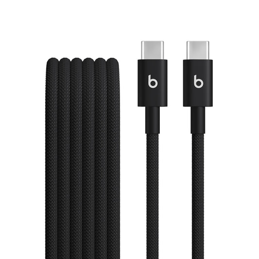 Beats USB-C to USB-C Woven Short Cable (20cm) – Bolt Black