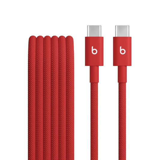 Beats USB‑C to USB‑C Woven Cable (1.5 m / 5 ft) - Rapid Red