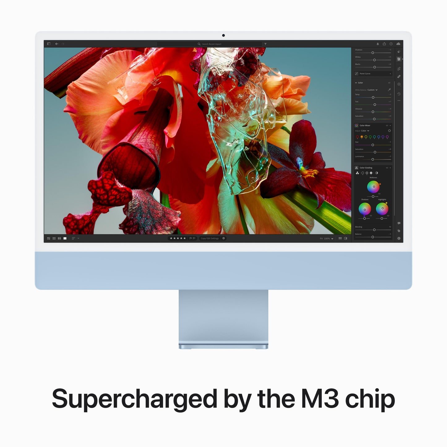24-inch iMac with Retina 4.5K display: Apple M3 chip with 8‑core CPU and 8‑core GPU, 1TB SSD - Blue