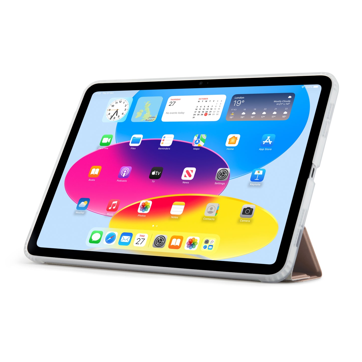 Pipetto iPad 10th Gen (2022)  Origami No1 Original Case - Metallic Pink