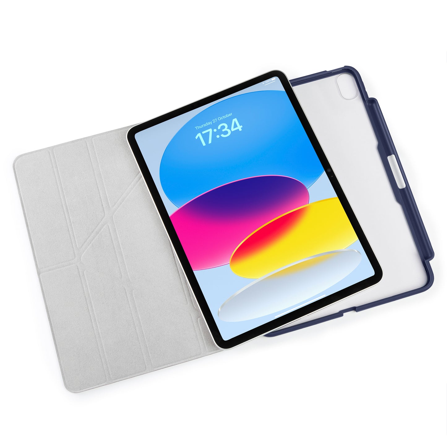 Pipetto iPad (A16) / iPad (2022) Origami No3 Pencil Case - Dark Blue