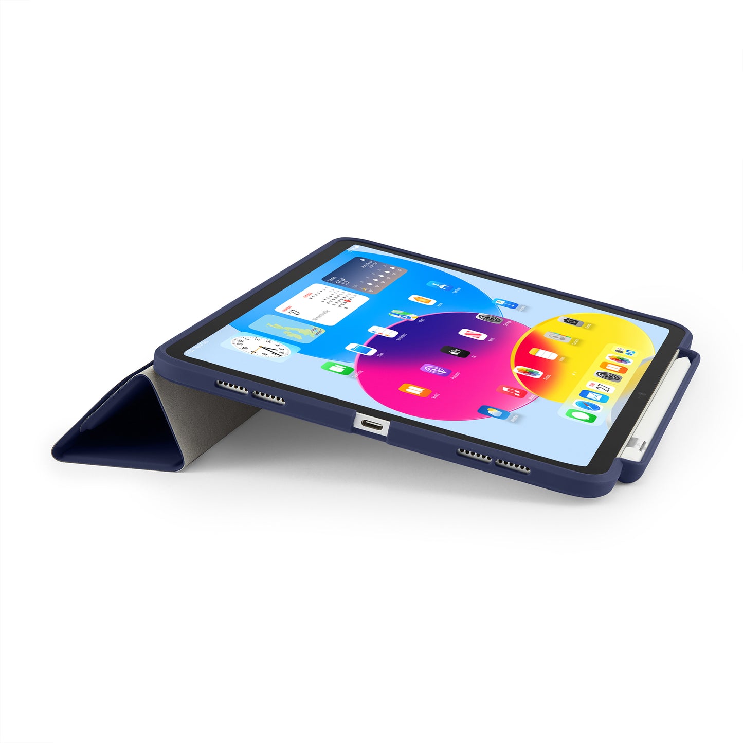 Pipetto iPad (A16) / iPad (2022) Origami No3 Pencil Case - Dark Blue