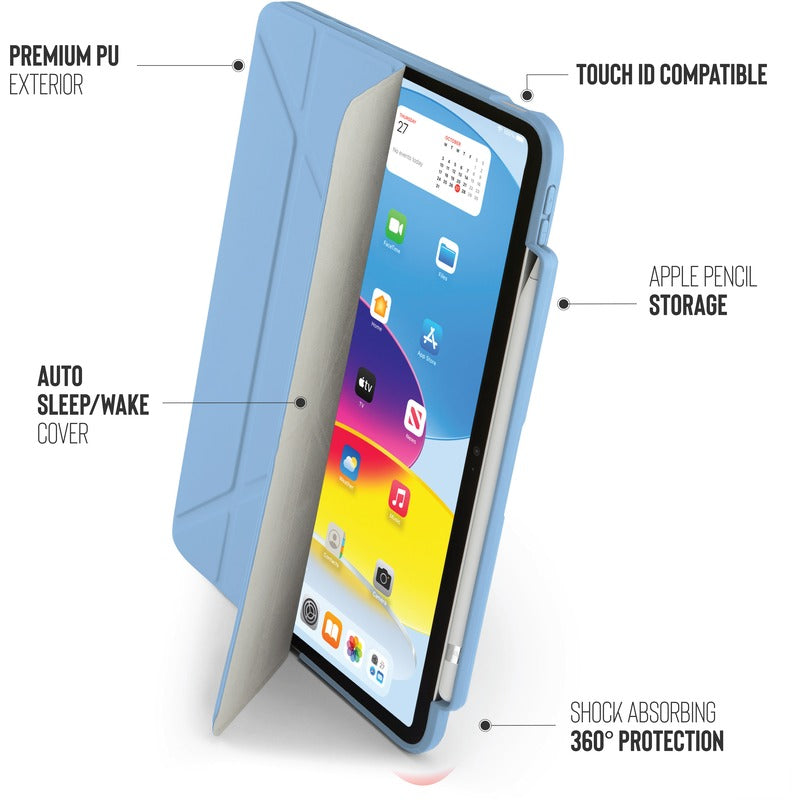 Pipetto iPad (A16) / iPad (2022) Origami No3 Pencil Case - Light Blue