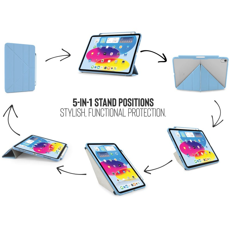 Pipetto iPad (A16) / iPad (2022) Origami No3 Pencil Case - Light Blue