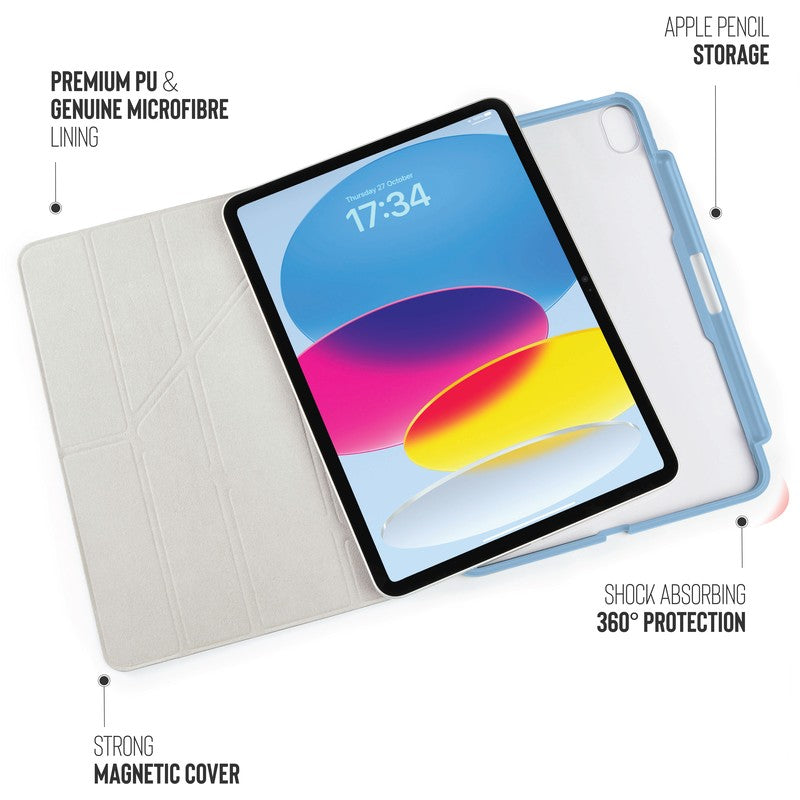Pipetto iPad (A16) / iPad (2022) Origami No3 Pencil Case - Light Blue