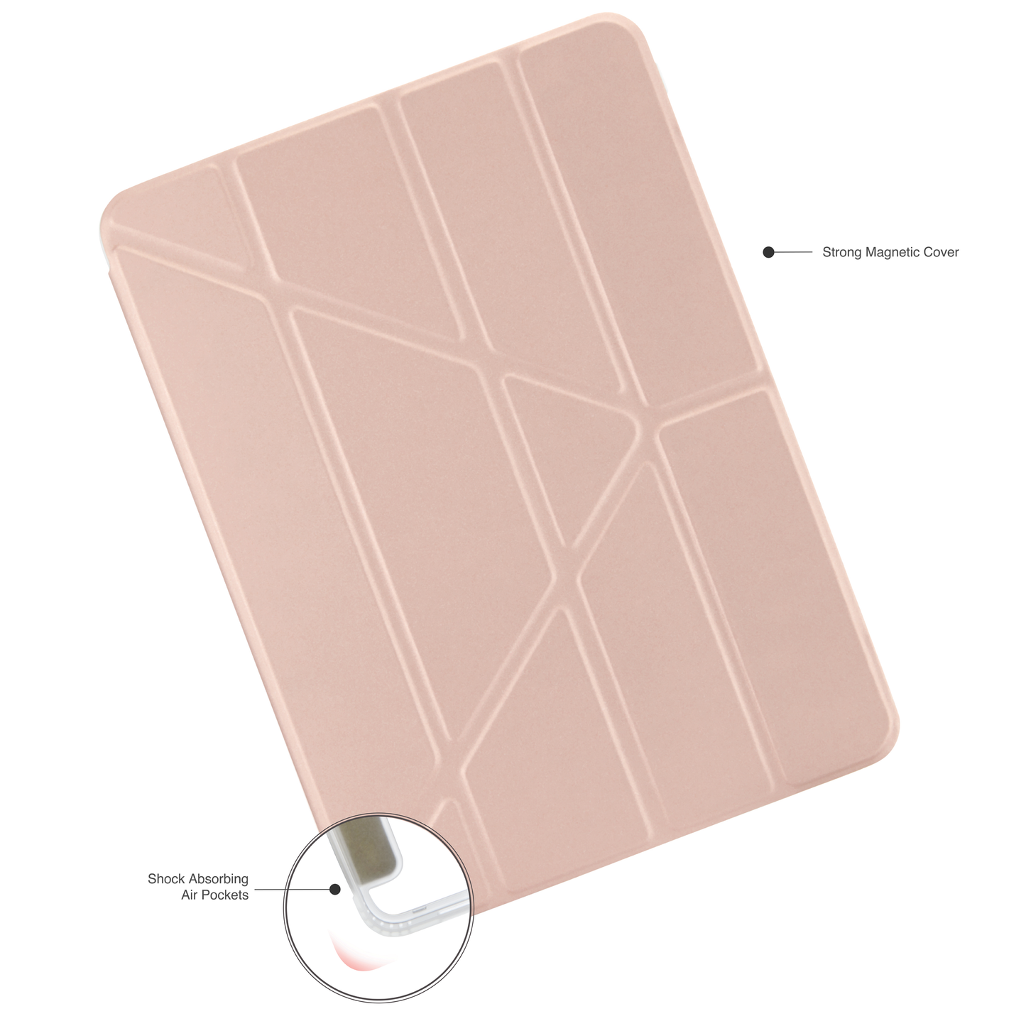 Pipetto iPad Air 13 (M4/M3/M2) Origami No1 Original Case - Metallic Pink
