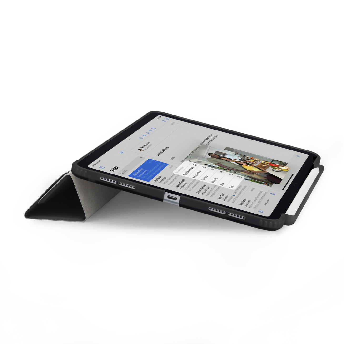 Pipetto iPad Air 13 (M4/M3/M2) Origami No3 Pencil Case - Black