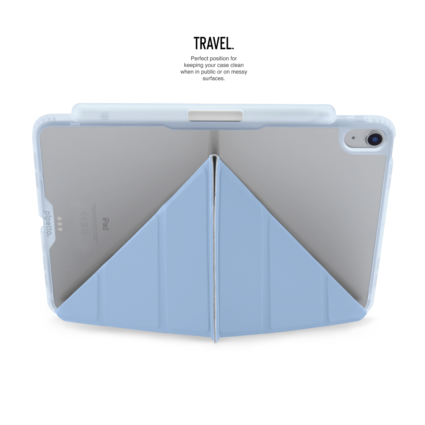 Pipetto iPad Air 13 (M4/M3/M2) Origami No3 Pencil Case - Light Blue