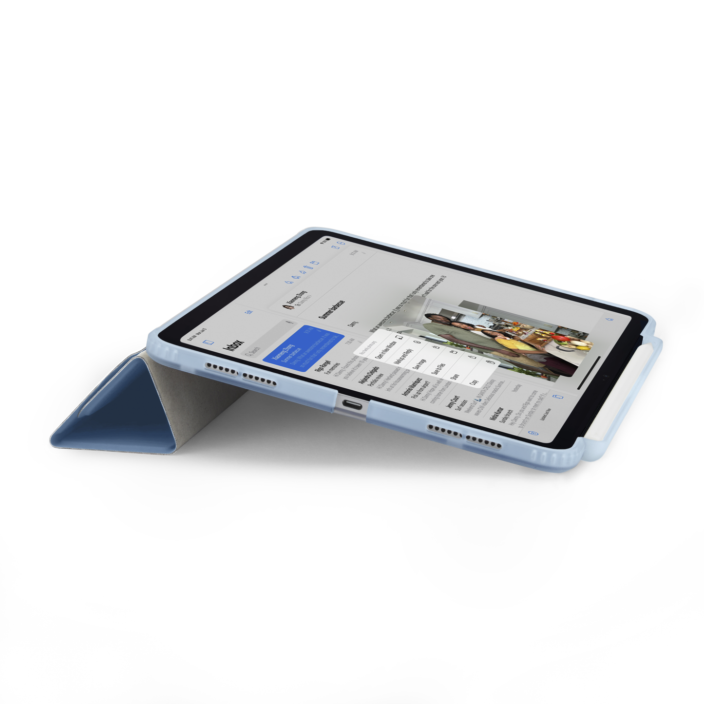 Pipetto iPad Air 13 (M4/M3/M2) Origami No3 Pencil Case - Light Blue