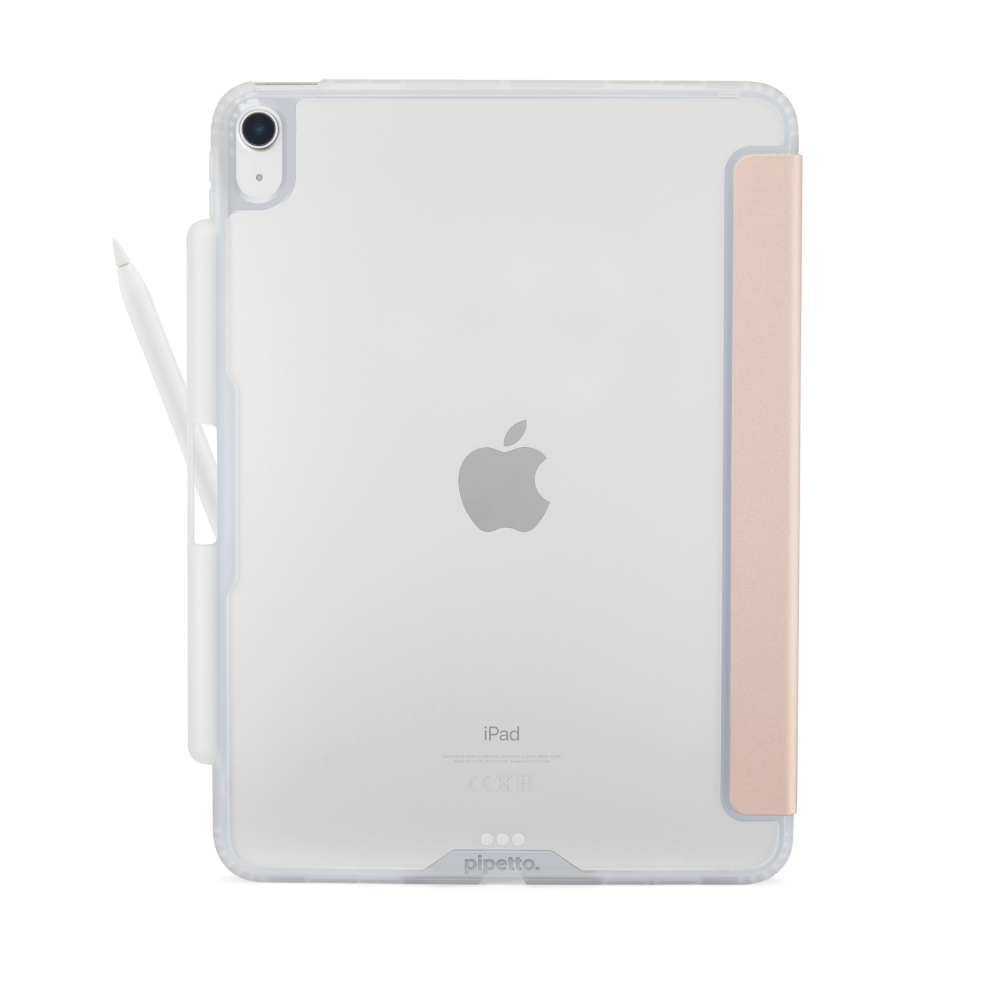 Pipetto iPad Air 13 (M4/M3/M2) Origami No3 Pencil Case - Metallic Pink