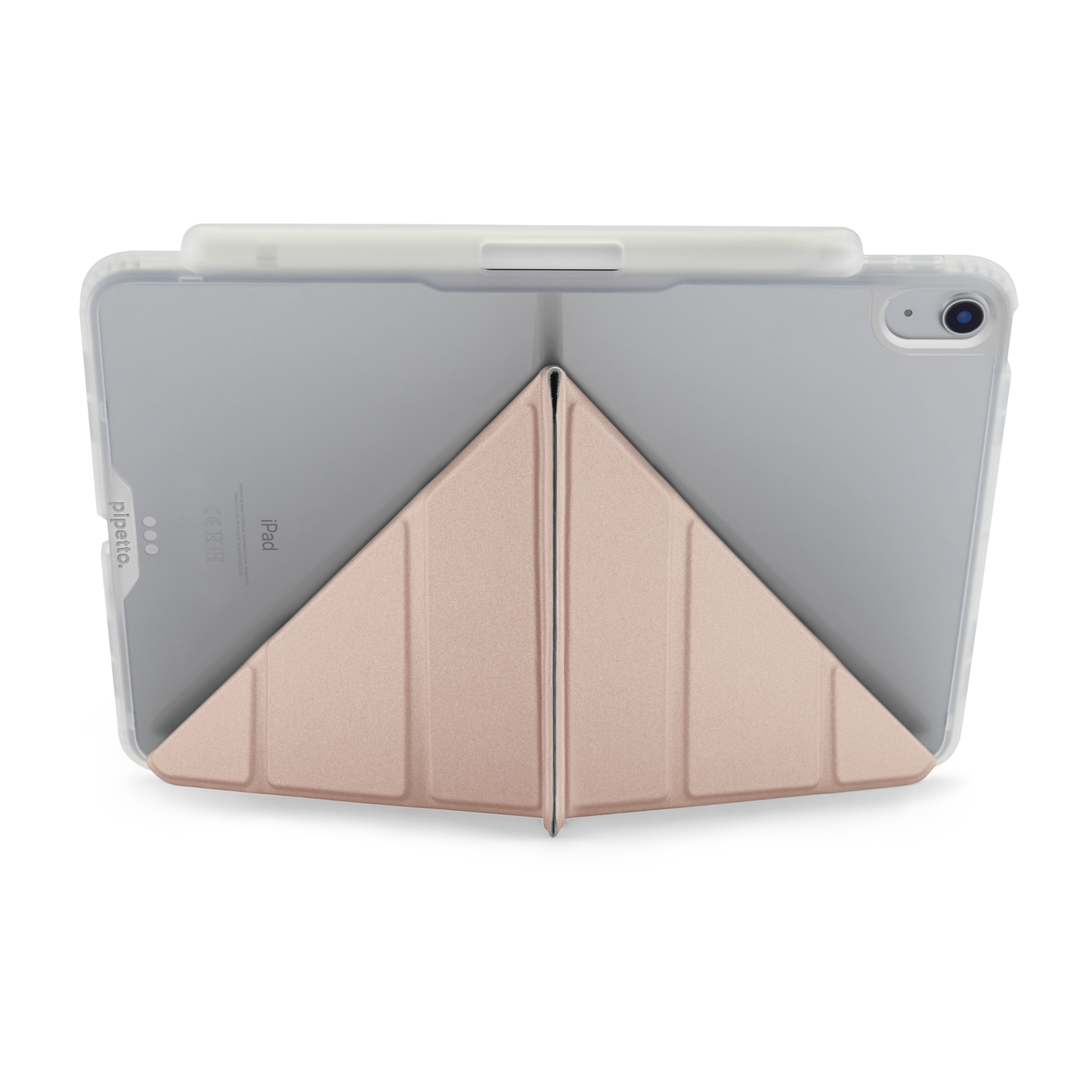 Pipetto iPad Air 13 (M4/M3/M2) Origami No3 Pencil Case - Metallic Pink