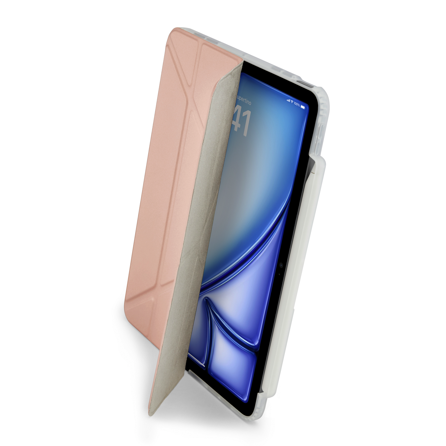 Pipetto iPad Air 11 (M4/M3/M2) Origami No3 Pencil Case - Metallic Pink