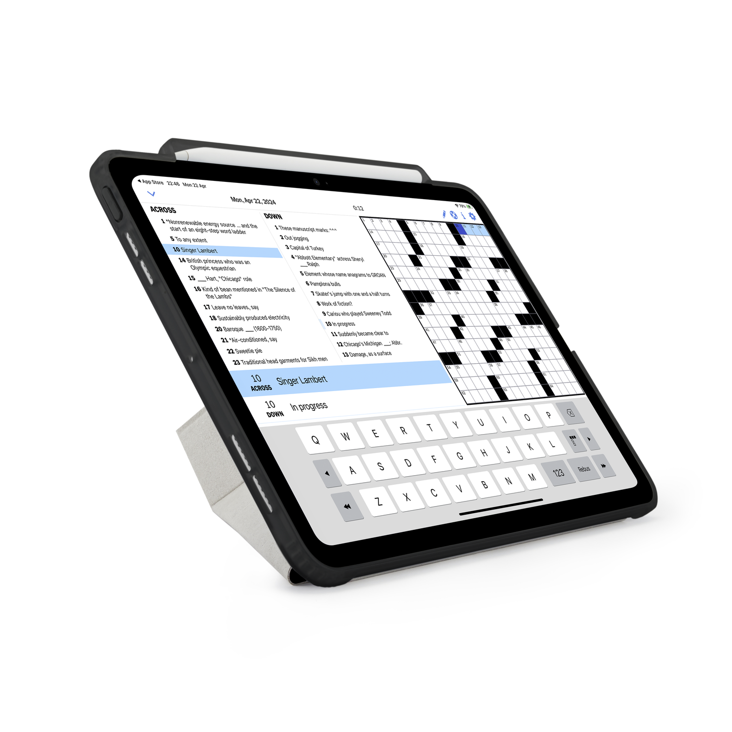 Pipetto iPad Pro 13 (M5/M4) Origami No3 Pencil Case - Black