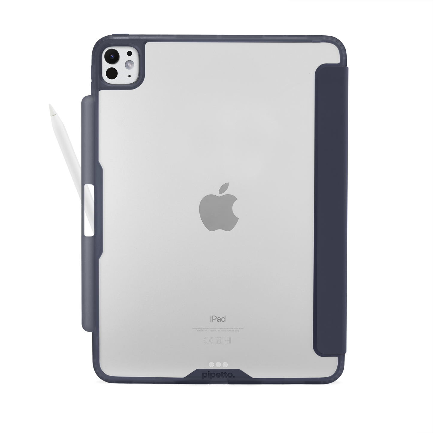 Pipetto iPad Pro 13 (M5/M4) Origami No3 Pencil Case - Dark Blue