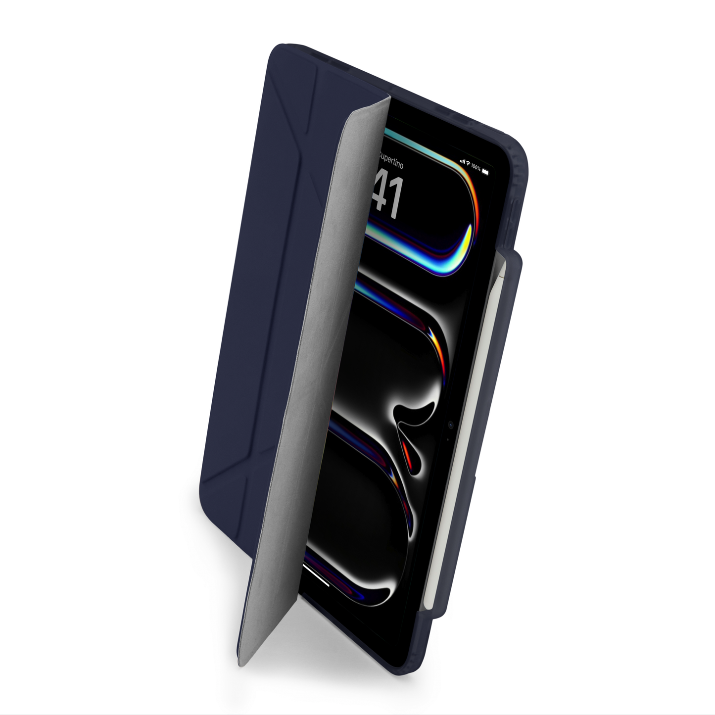 Pipetto iPad Pro 13 (M5/M4) Origami No3 Pencil Case - Dark Blue