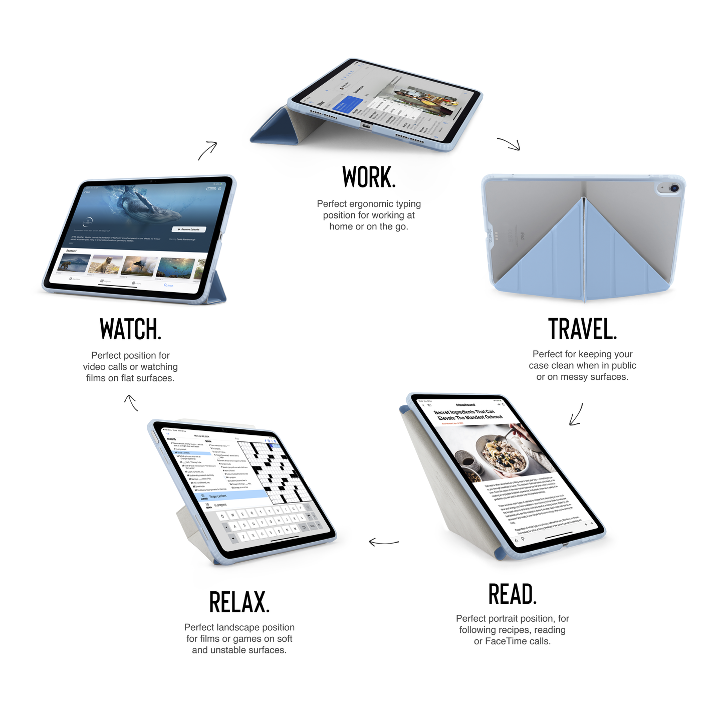 Pipetto iPad Air 13 (M4/M3/M2) Origami No1 Original Case - Light Blue