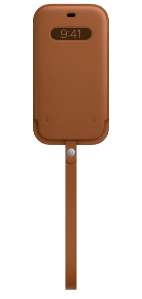 iPhoneアクセサリー Apple iPhone 12 Pro Max Leather Sleeve iPhone 12 Pro Max Leather Sleeve with MagSafe Saddle Brown – Aleph ألف