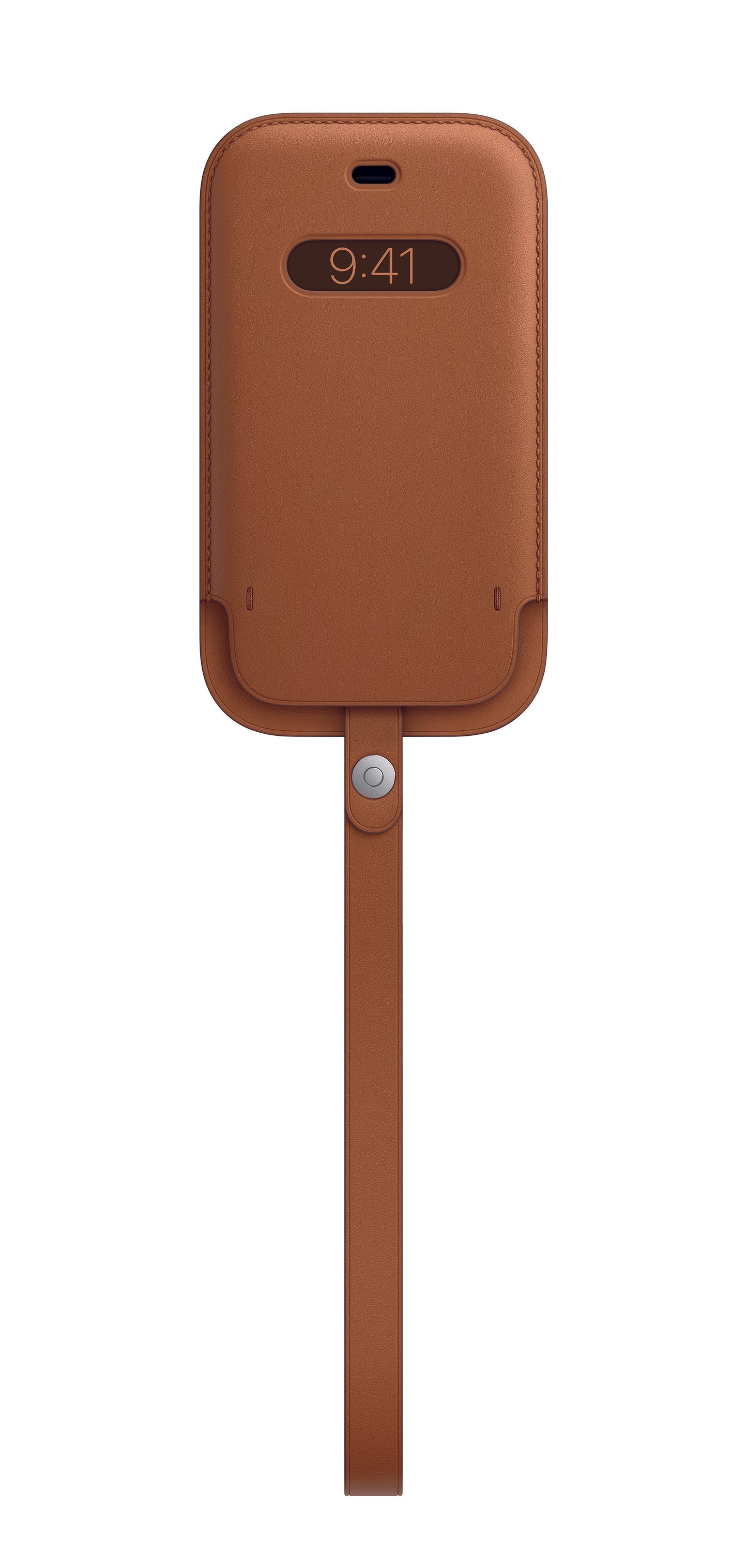 iPhone 12 mini Leather Sleeve with MagSafe Saddle Brown