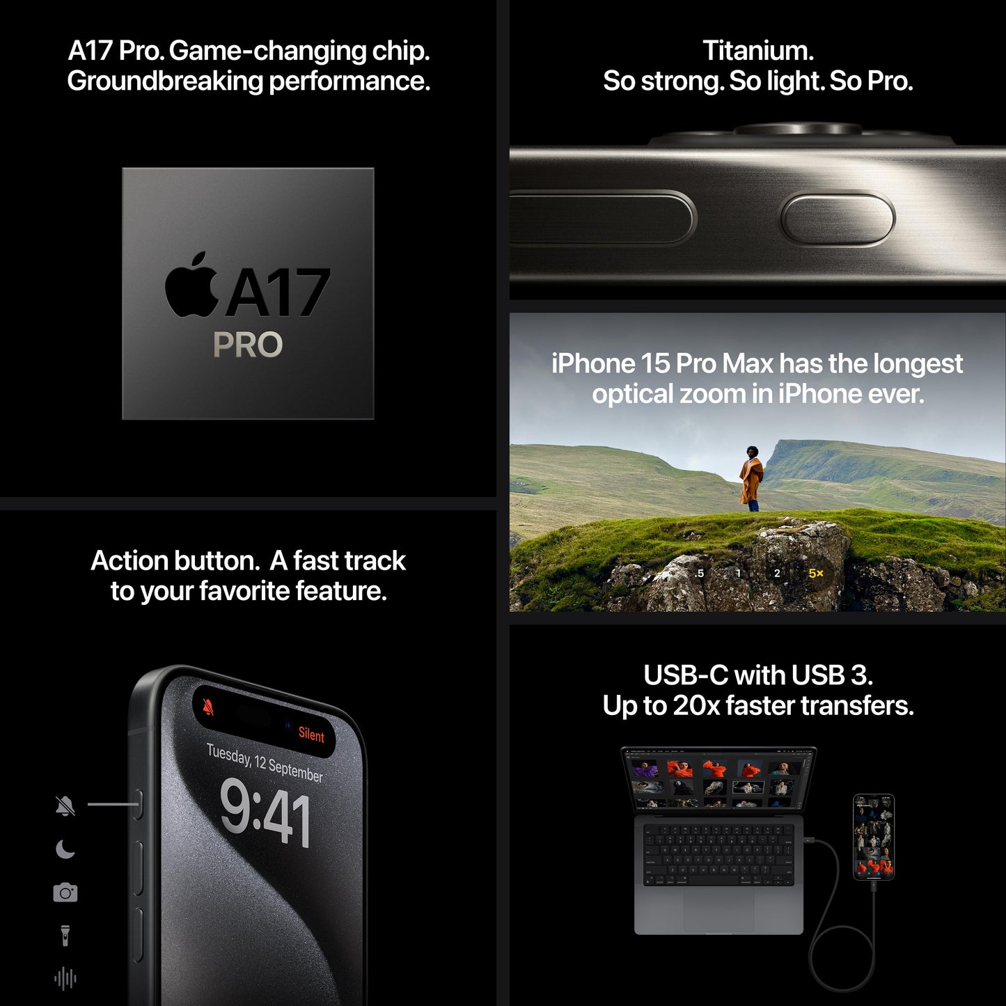 iPhone 15 Pro 512 GB تيتانيوم طبيعي
