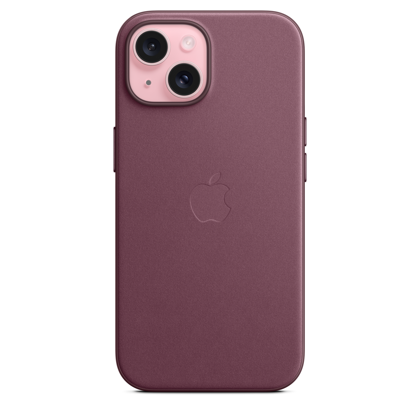 حافظة iPhone 15 من نسيج محبوك مع MagSafe - لون Mulberry