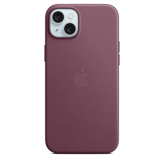 حافظة iPhone 15 Plus من نسيج محبوك مع MagSafe - لون Mulberry