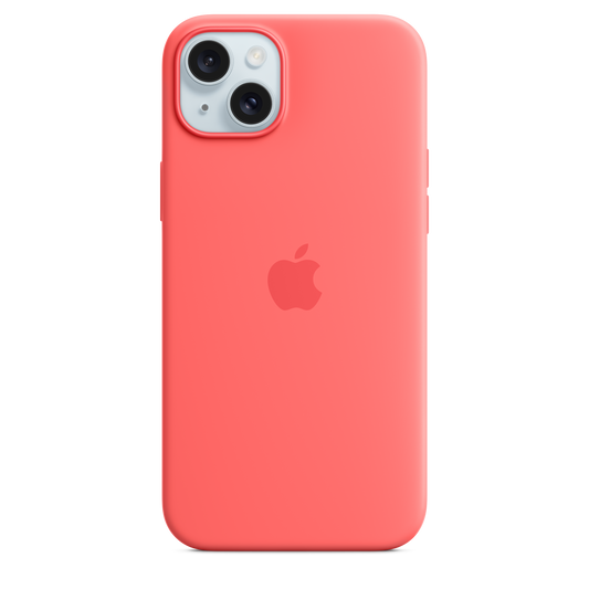 حافظة iPhone 15 Plus من السيليكون مع MagSafe - لون Guava