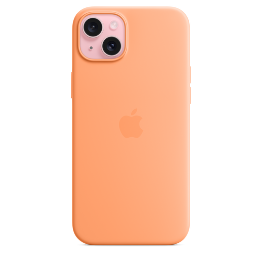 iPhone 15 Plus Silicone Case with MagSafe - Orange Sorbet