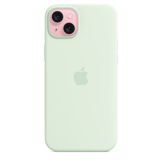 iPhone 15 Plus Silicone Case with MagSafe - Soft Mint