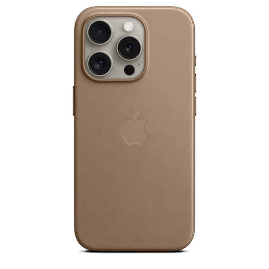 حافظة iPhone 15 Pro من نسيج محبوك مع MagSafe - لون Taupe