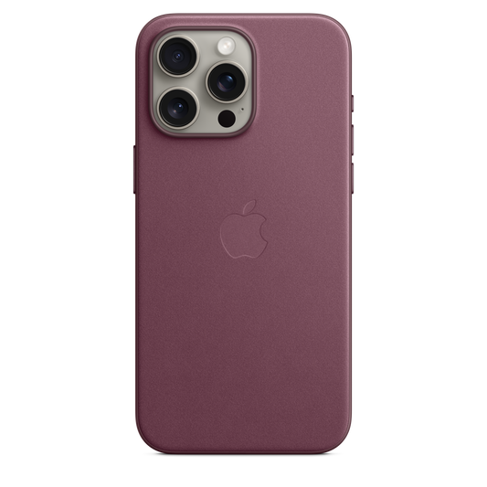 حافظة iPhone 15 Pro Max من نسيج محبوك مع MagSafe - لون Mulberry