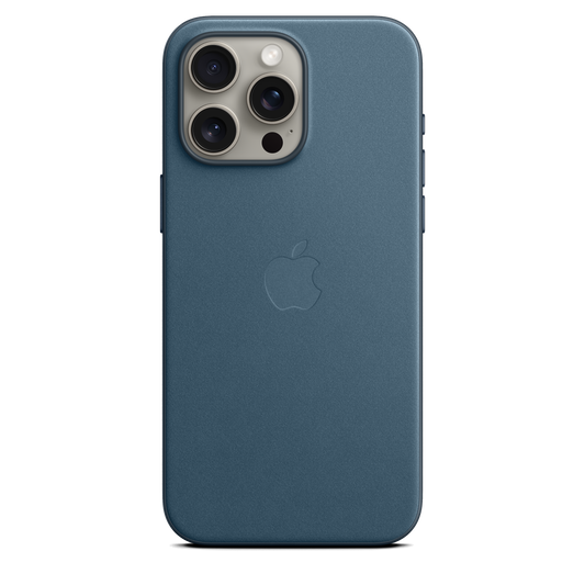 حافظة iPhone 15 Pro Max من نسيج محبوك مع MagSafe - لون Pacific Blue